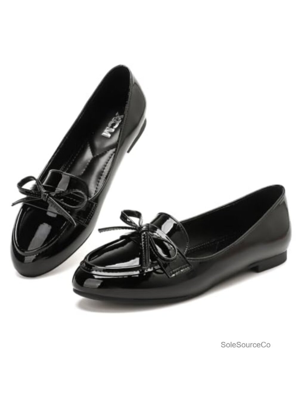 Women's Bow Loafers with Arch Support Round Toe Slip-On